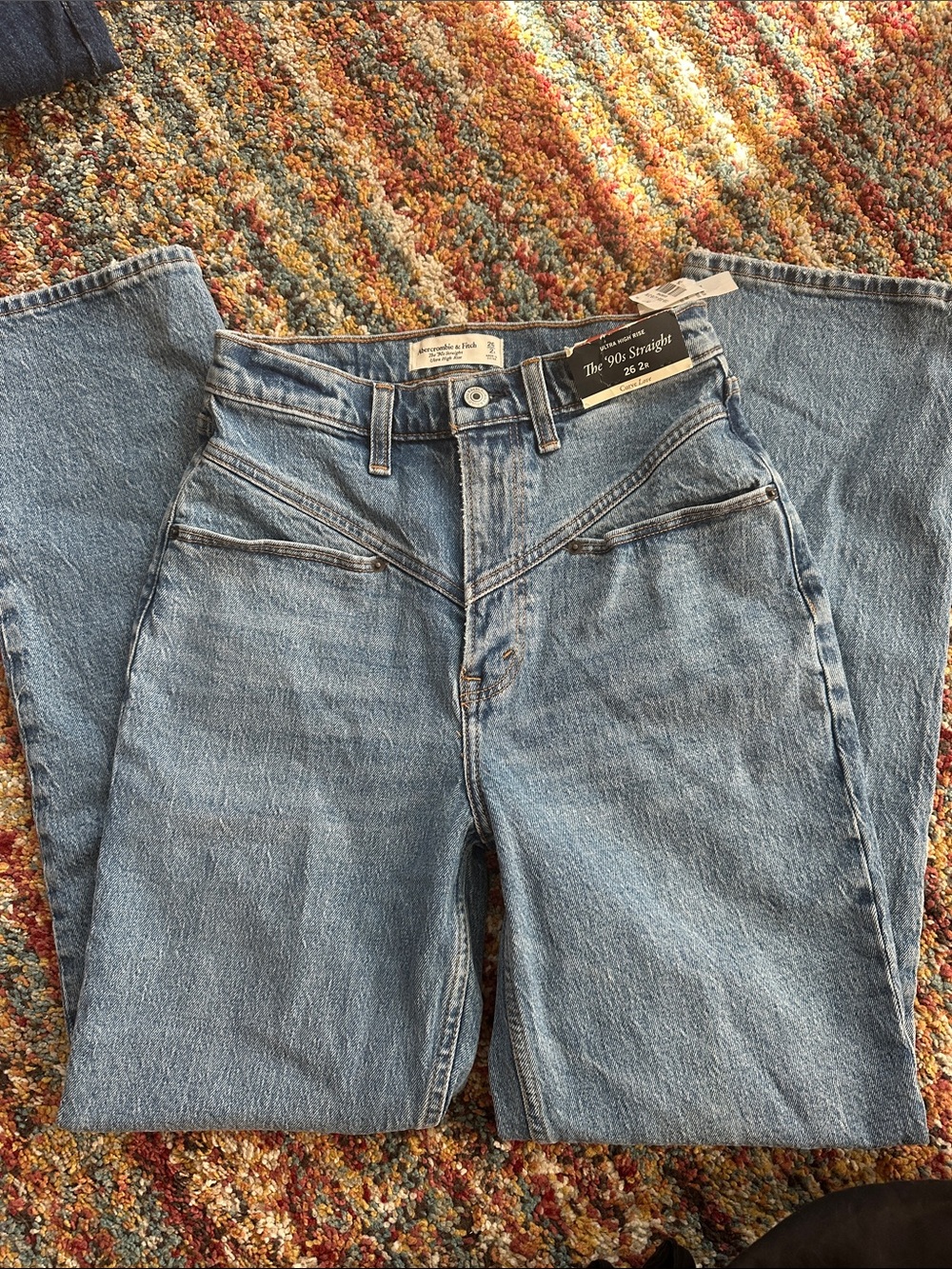 NWT’s Abercrombie Curve Love Ultra High Rise 90s Straight Jean